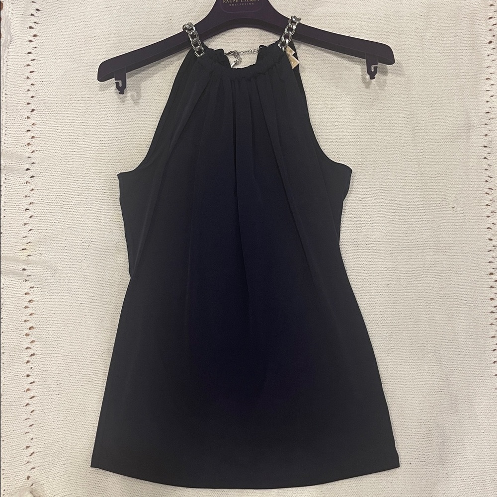 Michael Kors Xsmall Midnight Blue top with Silver Chain Accents